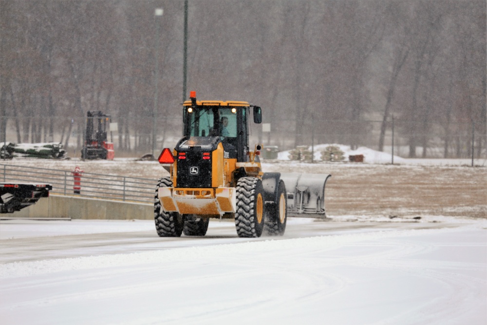 Crews move late-December snow at Fort McCoy