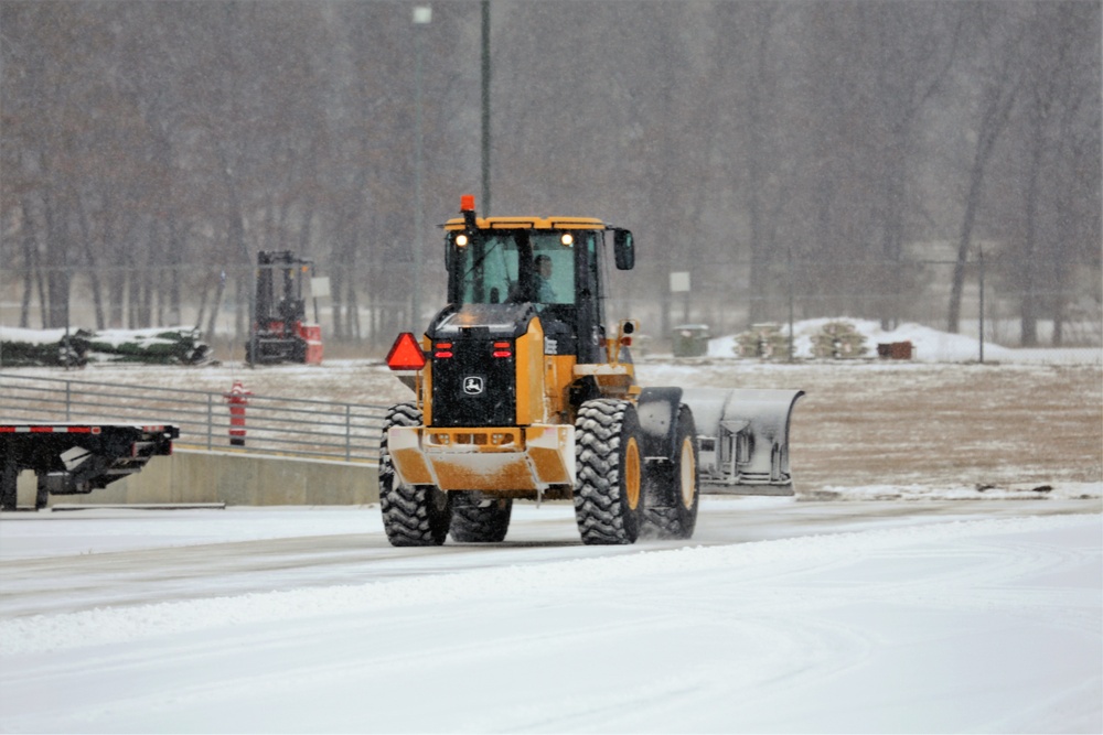 Crews move late-December snow at Fort McCoy