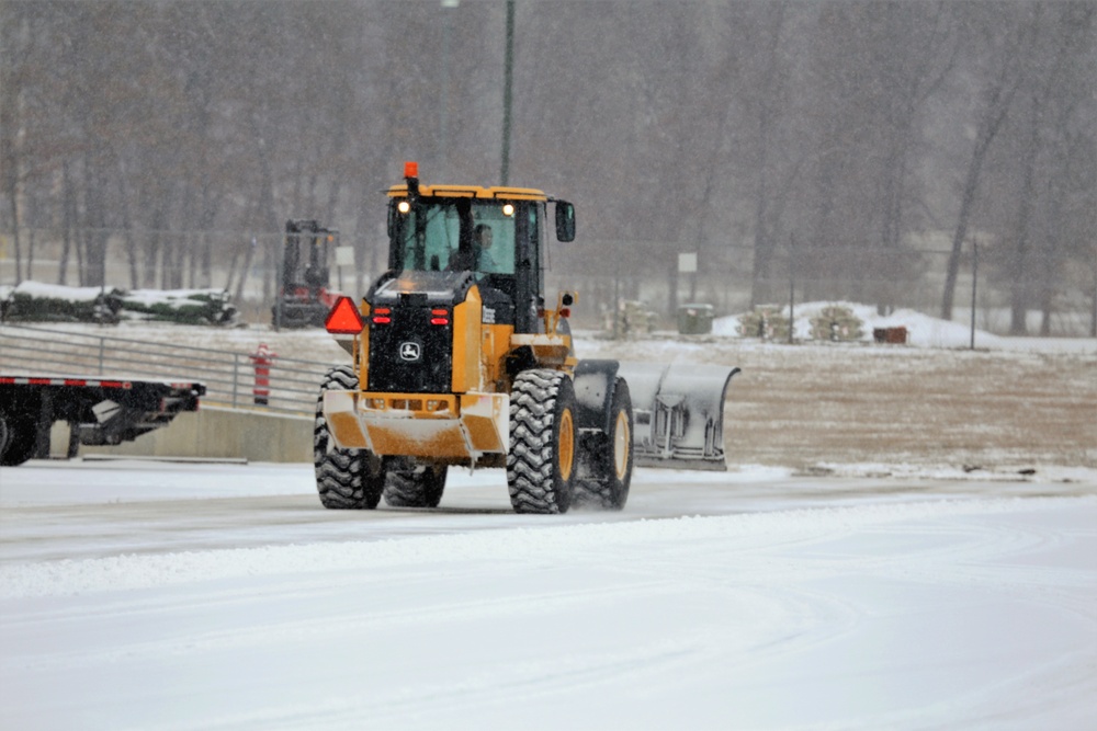 Crews move late-December snow at Fort McCoy