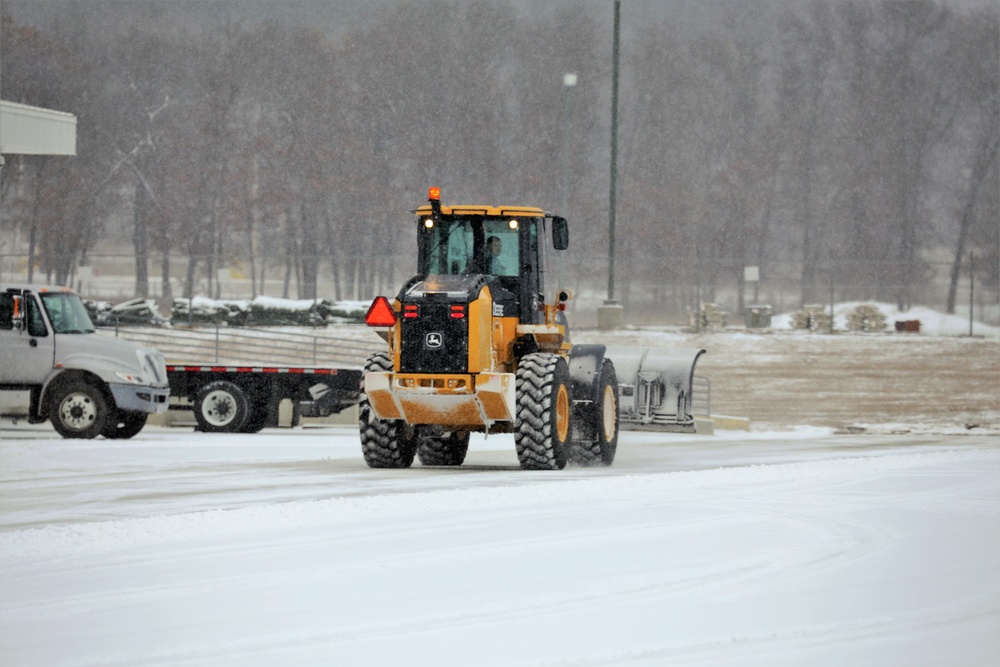 Crews move late-December snow at Fort McCoy