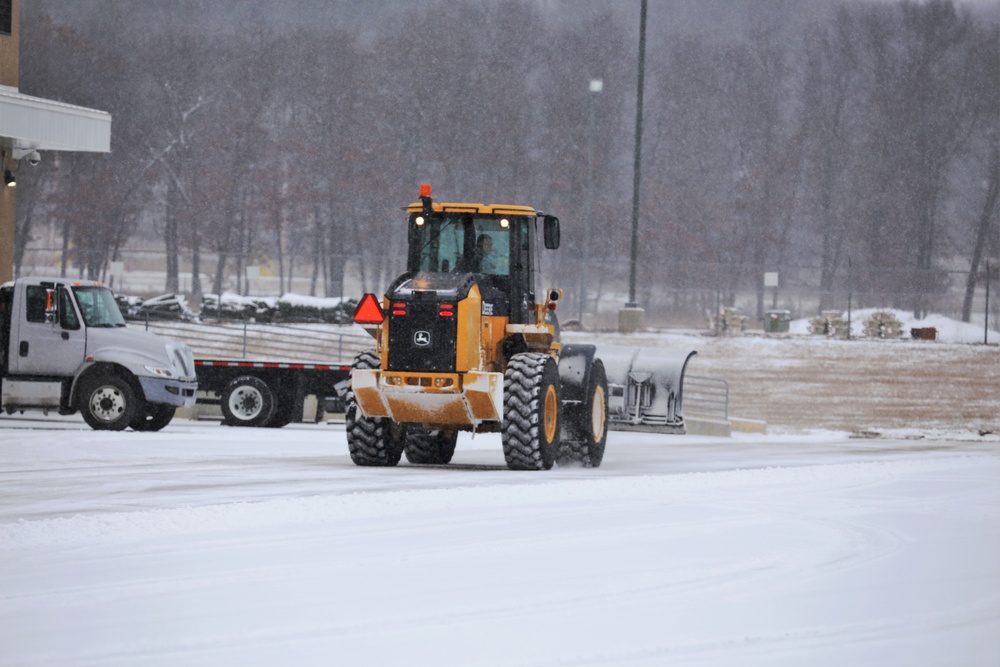 Crews move late-December snow at Fort McCoy