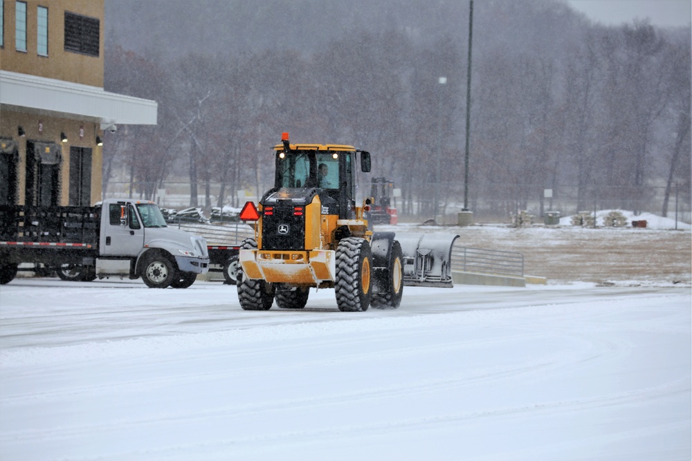 Crews move late-December snow at Fort McCoy