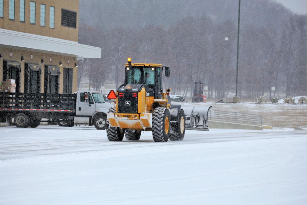 Crews move late-December snow at Fort McCoy