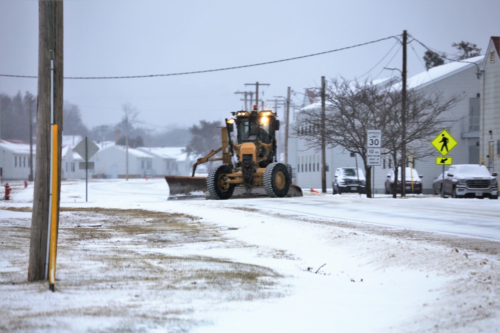 Crews move late-December snow at Fort McCoy