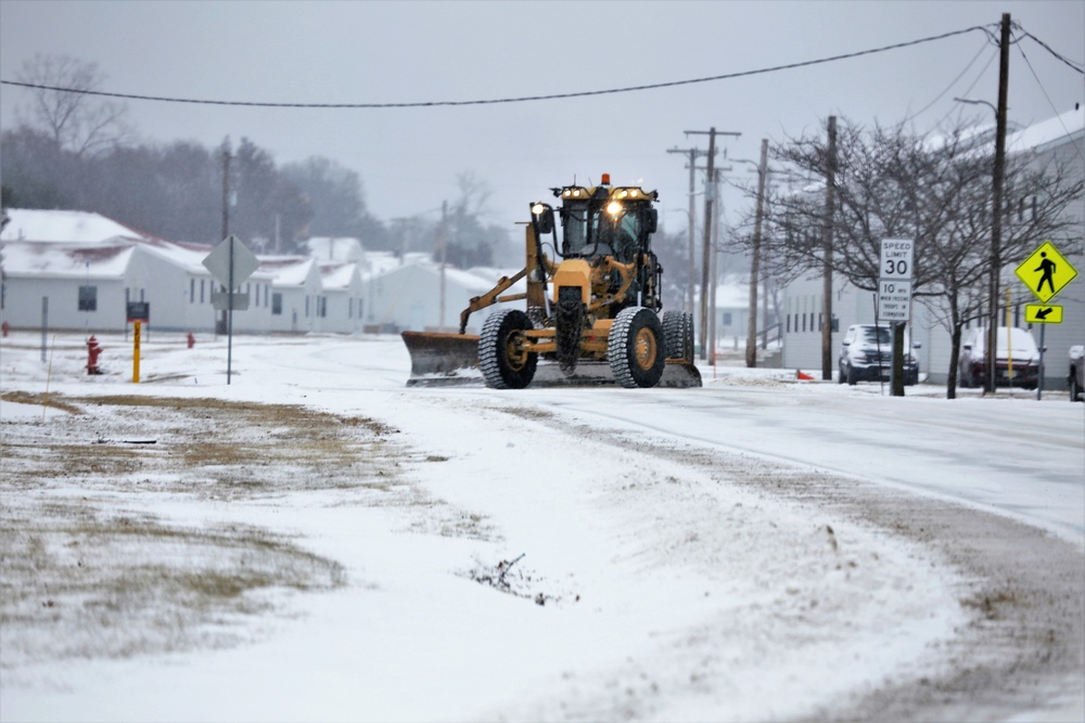 Crews move late-December snow at Fort McCoy