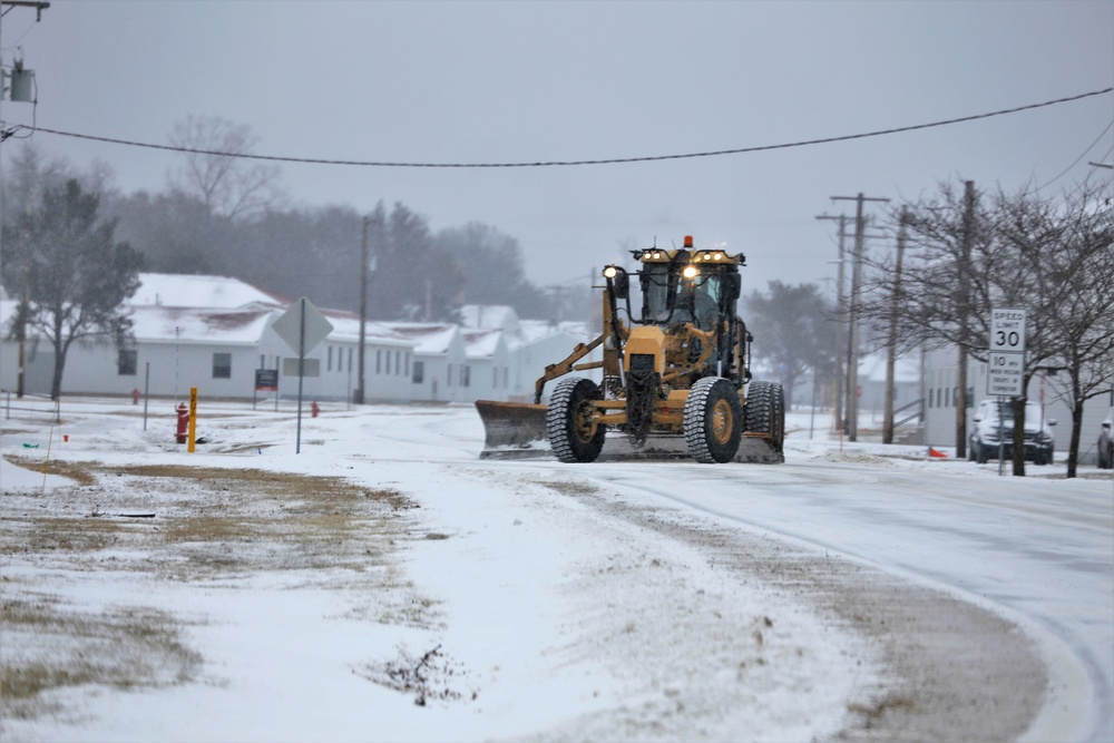 Crews move late-December snow at Fort McCoy