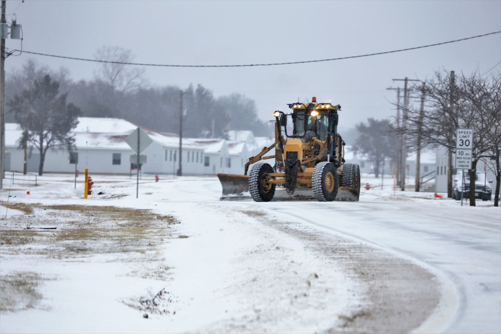 Crews move late-December snow at Fort McCoy