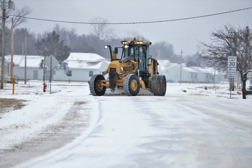 Crews move late-December snow at Fort McCoy