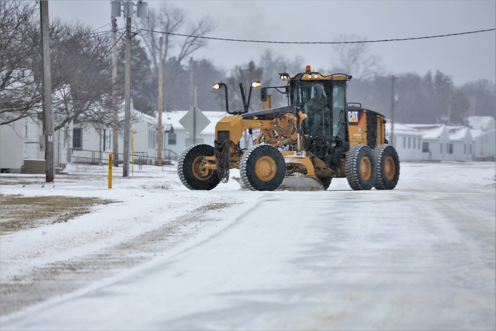 Crews move late-December snow at Fort McCoy