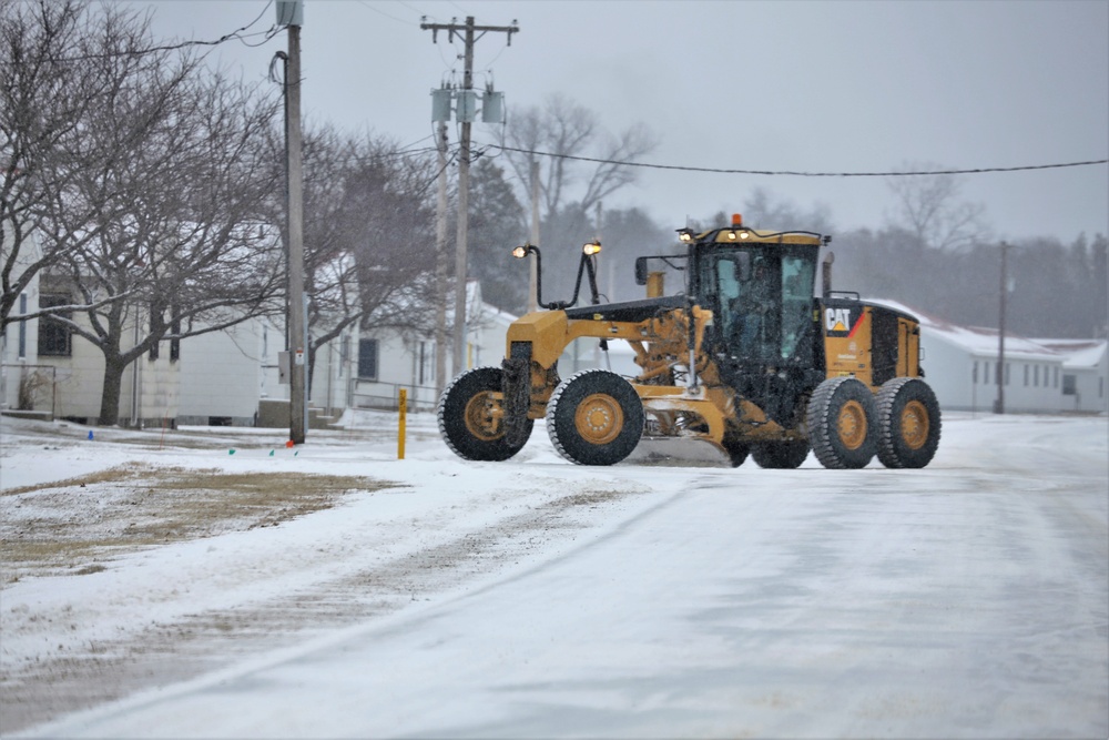 Crews move late-December snow at Fort McCoy