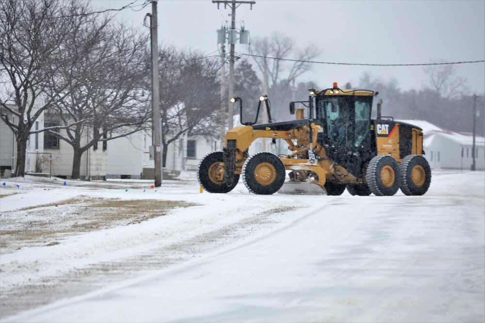 Crews move late-December snow at Fort McCoy