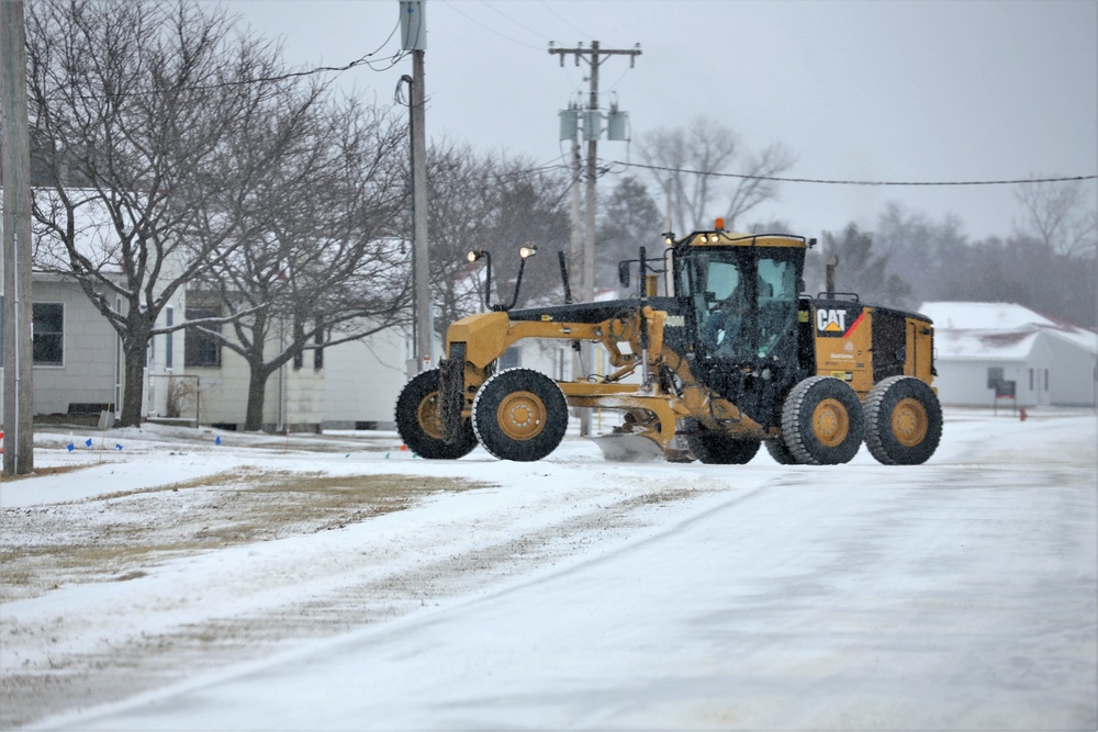 Crews move late-December snow at Fort McCoy