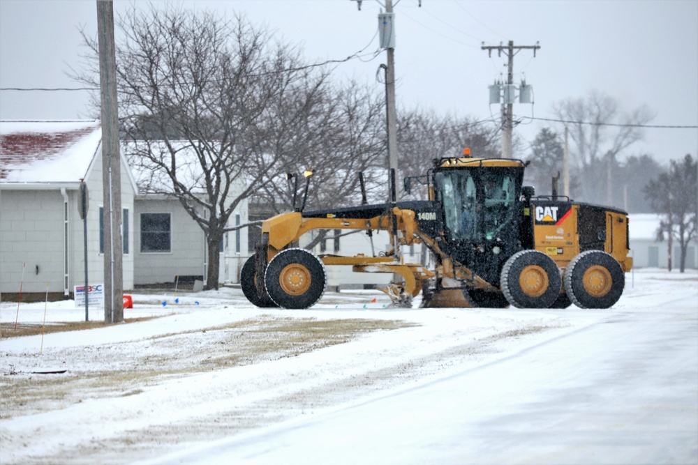 Crews move late-December snow at Fort McCoy