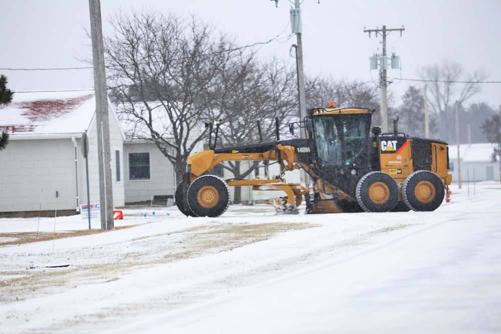 Crews move late-December snow at Fort McCoy