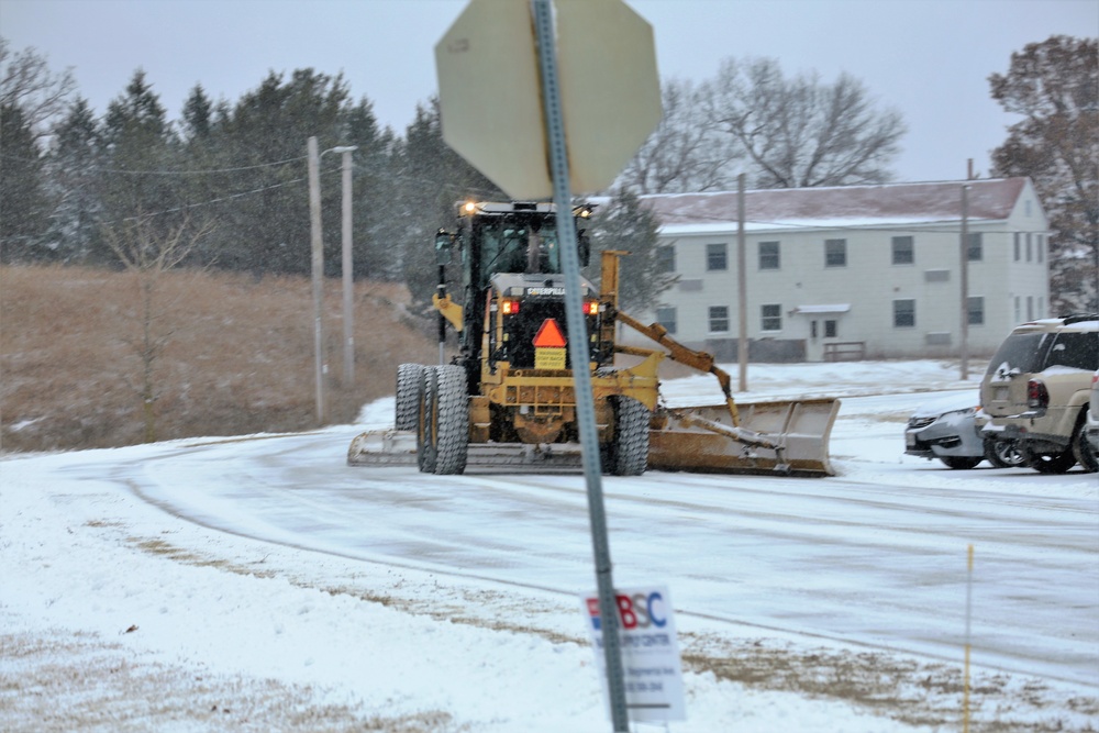 Crews move late-December snow at Fort McCoy