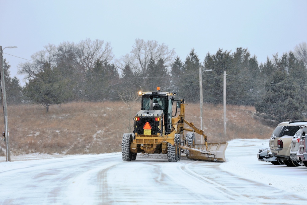 Crews move late-December snow at Fort McCoy