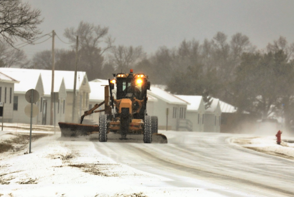 Crews move late-December snow at Fort McCoy