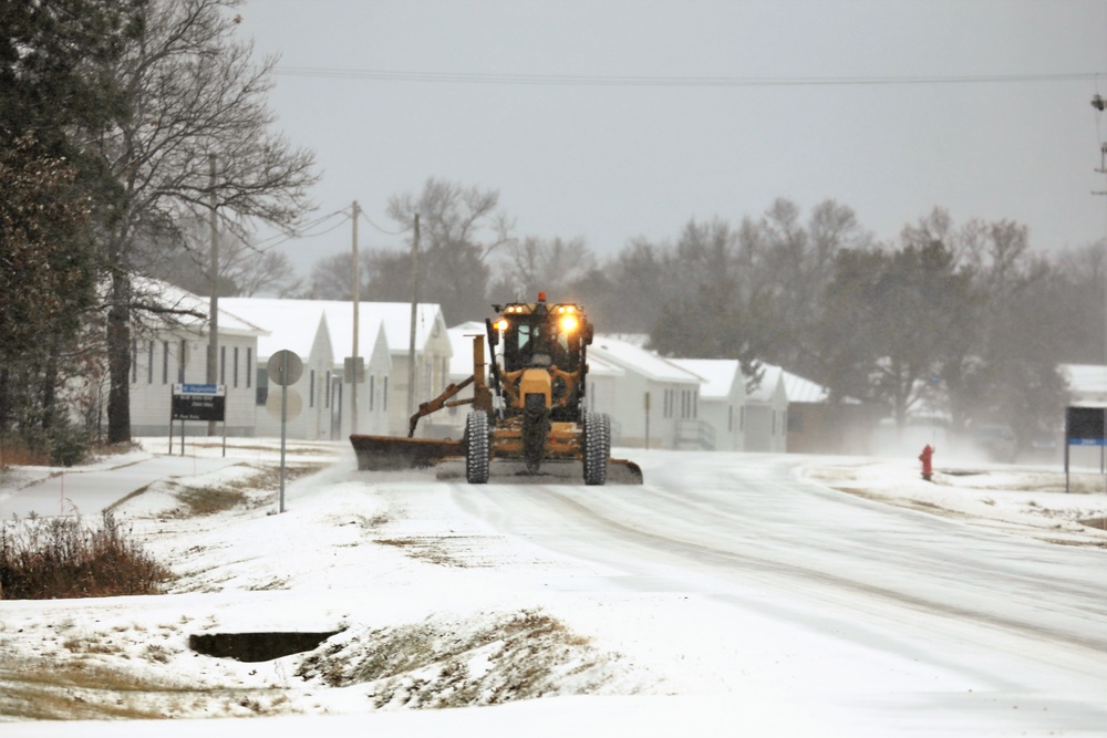 Crews move late-December snow at Fort McCoy