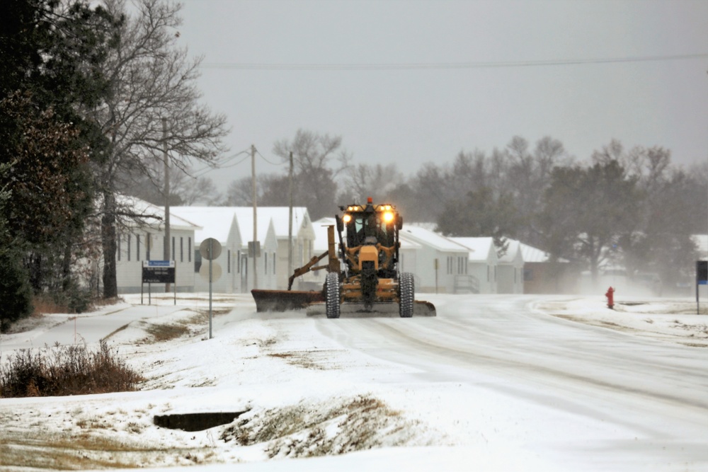 Crews move late-December snow at Fort McCoy