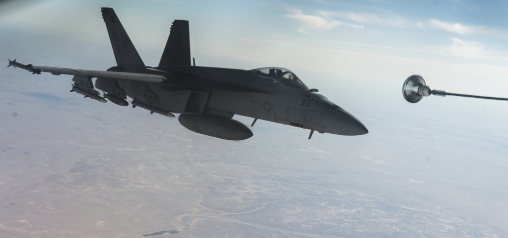 340th EARS refuels U.S. Navy F/A-18's and Royal Air Force GR4 Tornados over Iraq