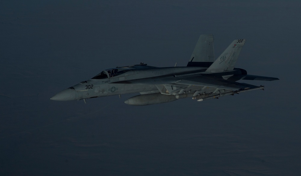 340th EARS refuels U.S. Navy F/A-18's and Royal Air Force GR4 Tornados over Iraq