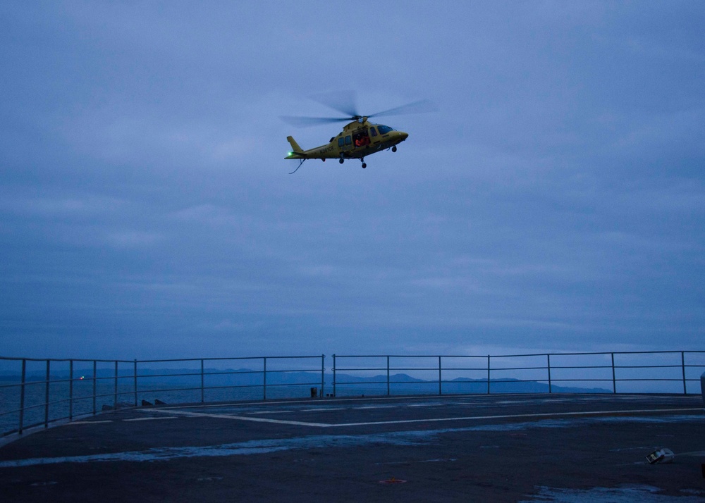 River Bar Pilot Lifted Off Frank Cable After Columbia River Transit