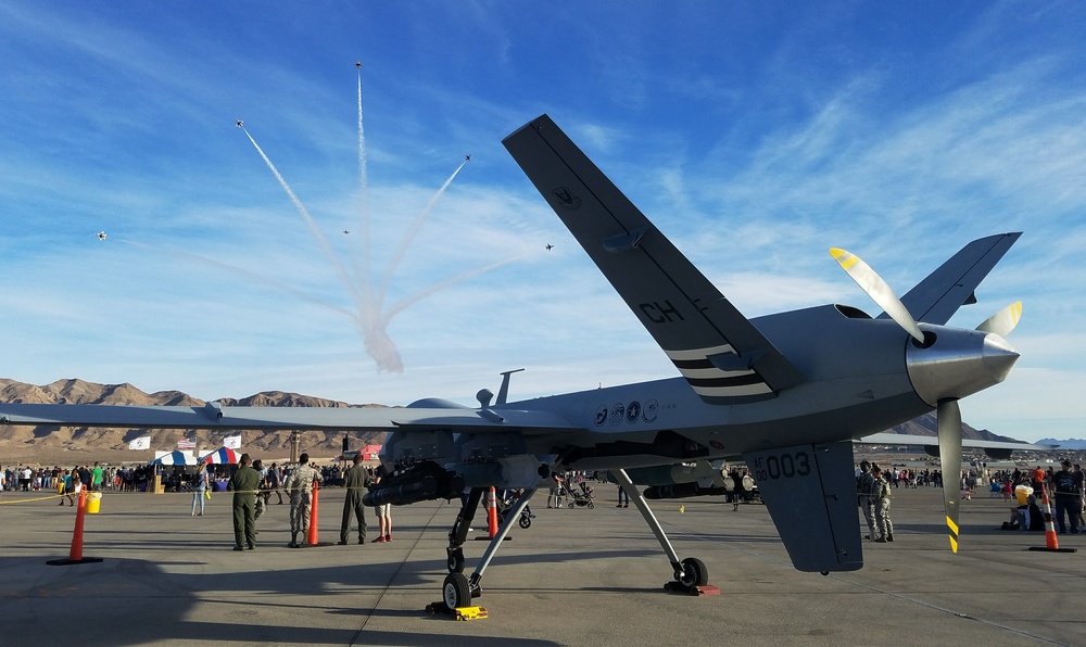 Aviation Nation gets a visit from a MQ-1, MQ-9