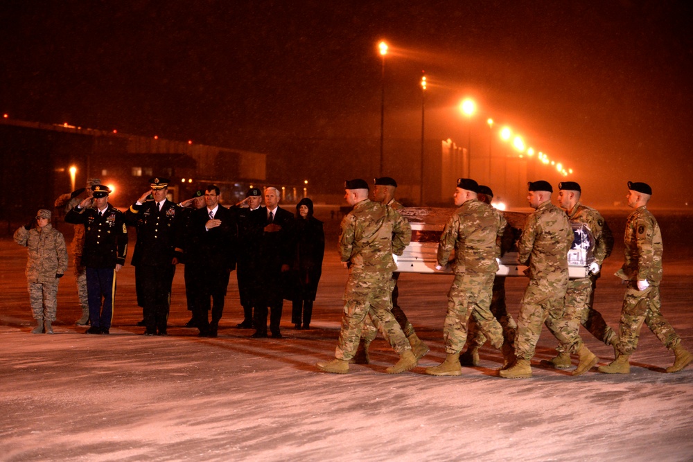 Army Sgt. 1st Class Mihail Golin honored in dignified transfer Jan. 3