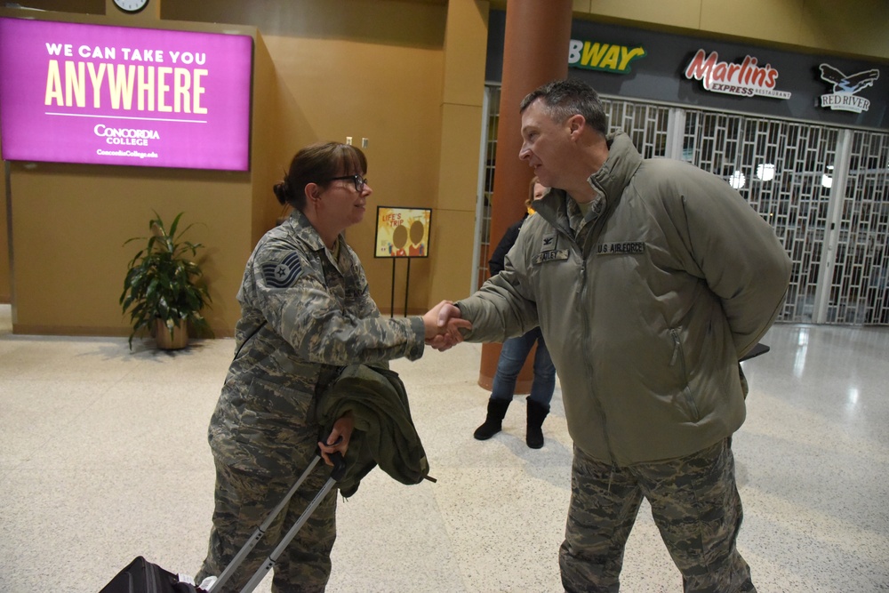 119th Wing welcomes home deployed unit member
