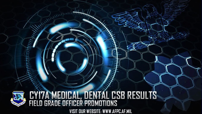 Air Force releases results of CY17A medical, dental central selection boards