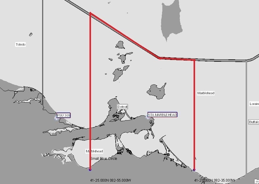 Regulated Navigational Areas in Lake Erie islands