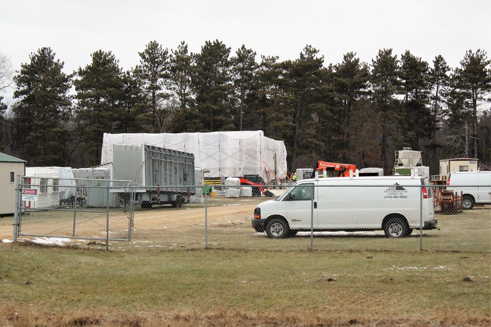 Several construction projects at Fort McCoy continue despite frigid temps, snow