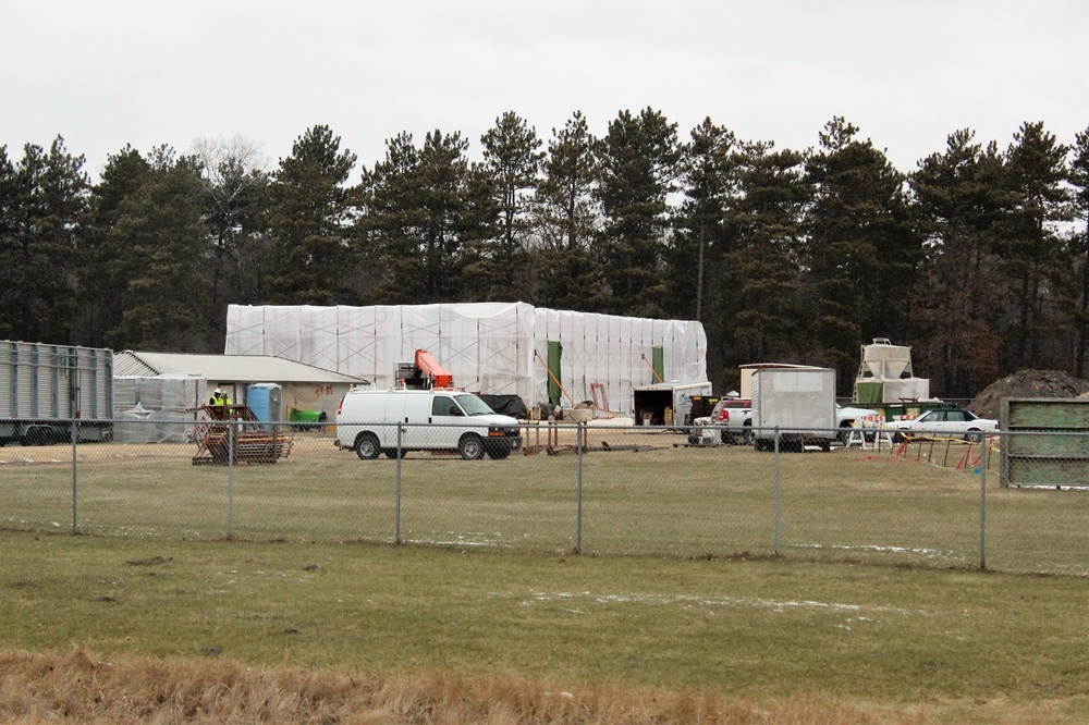 Several construction projects at Fort McCoy continue despite frigid temps, snow