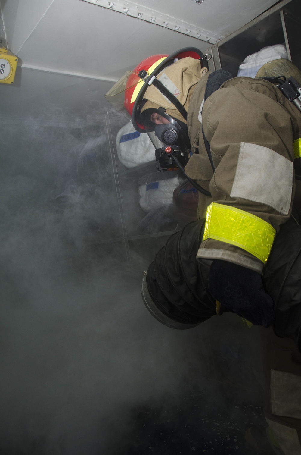 Frank Cable Conducts Fire Drill at Sea