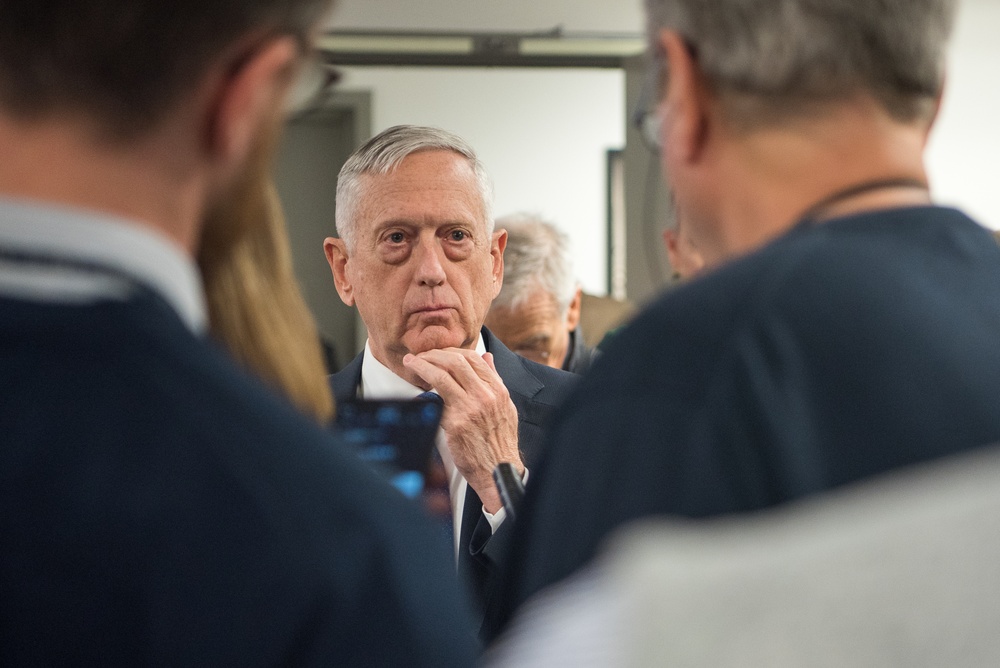 SD speaks with press at the Pentagon