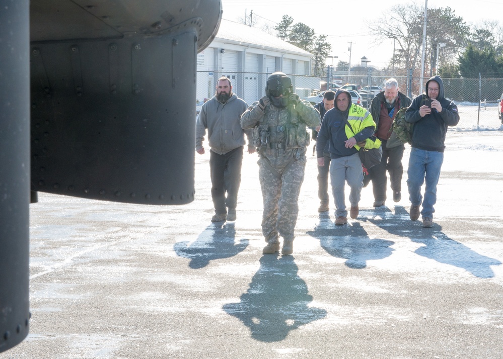 Massachusetts National Guard Provides Emergency Transportation In Wake Of Winter Storm Grayson