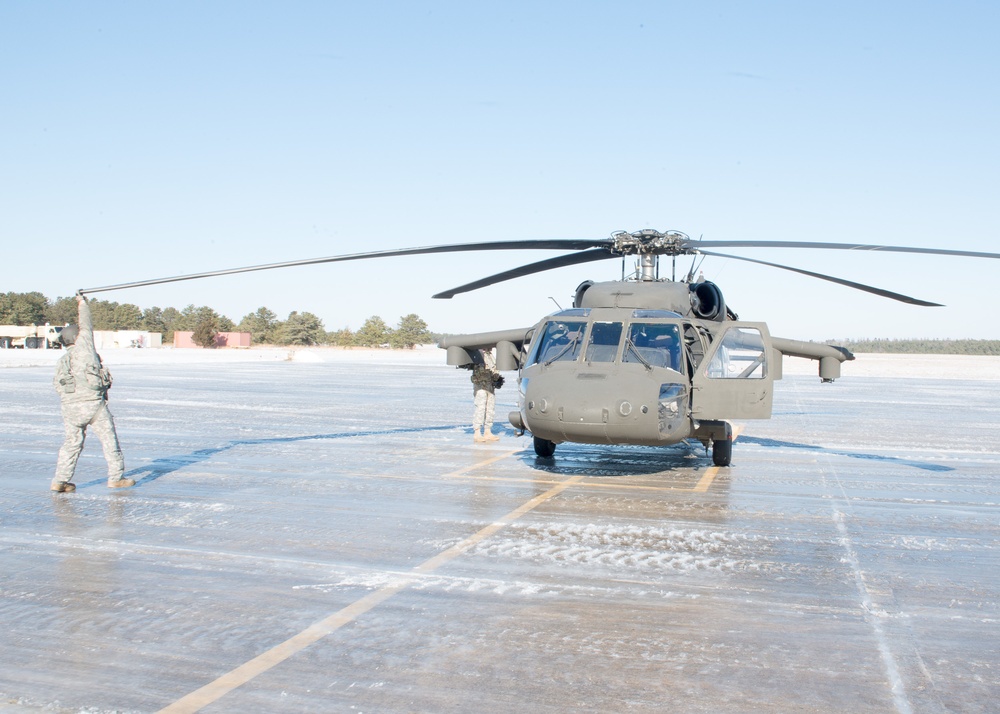 Massachusetts National Guard Provides Emergency Transportation In Wake Of Winter Storm Grayson