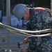 Blue Ridge Sailors repair ship's safety lines