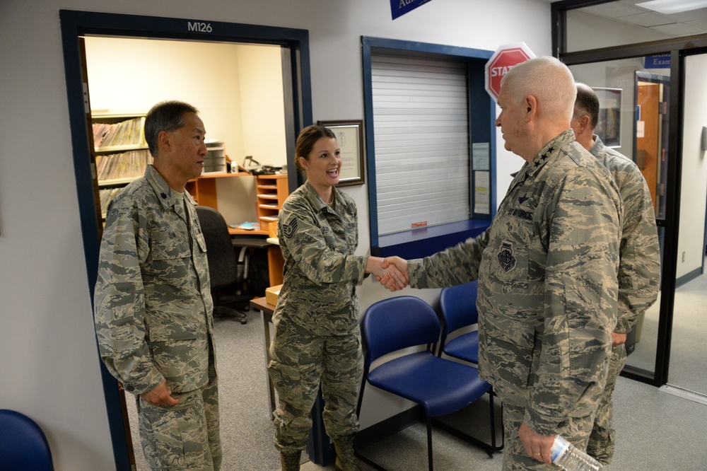 Lt. Gen. Rice Visits the 144th Fighter Wing