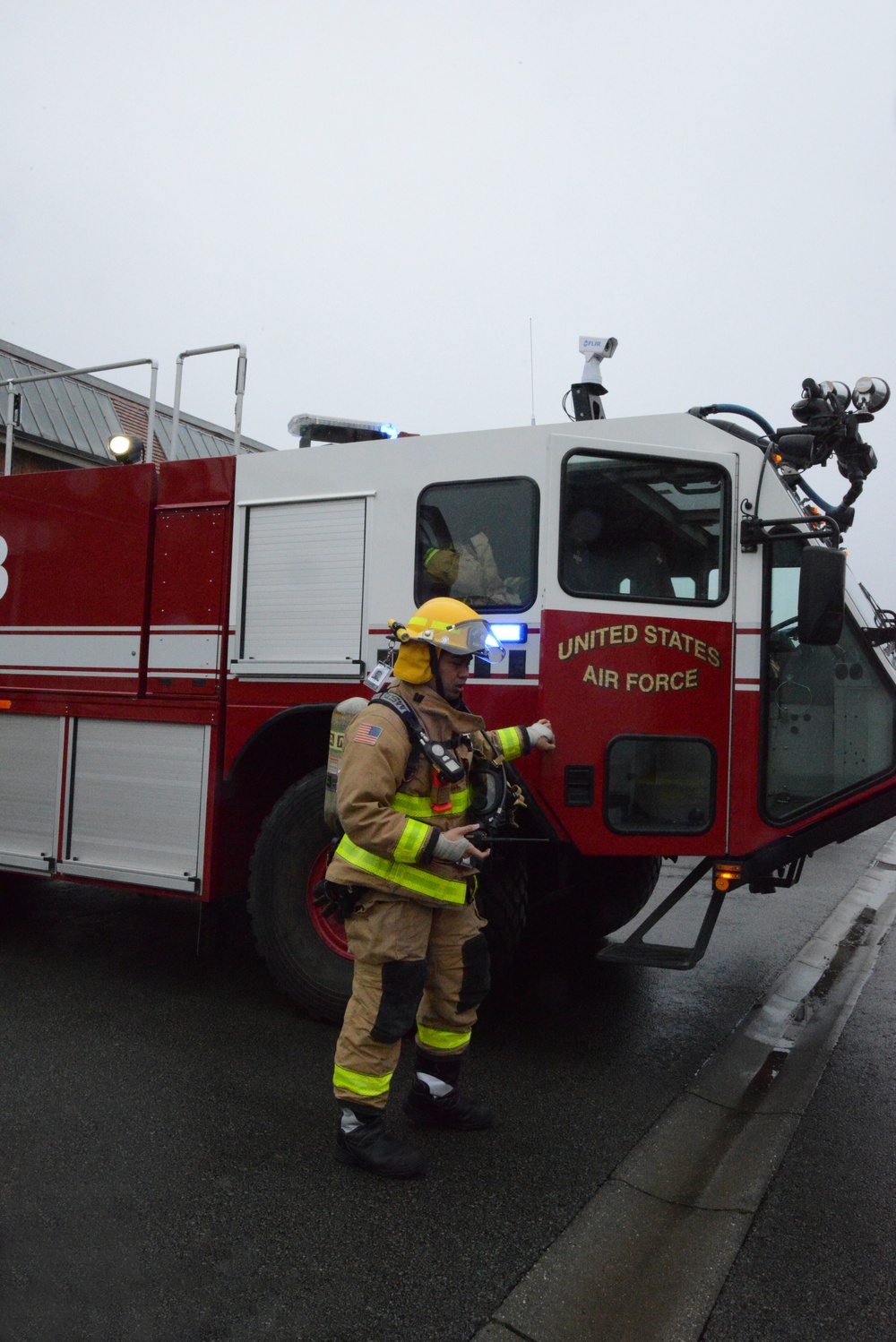 Firefighter exercise 424th Air Base Squadron