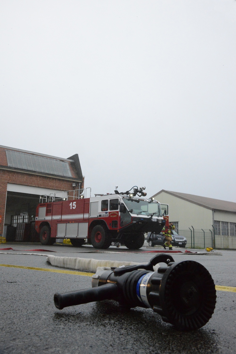 Firefighter exercise 424th Air Base Squadron