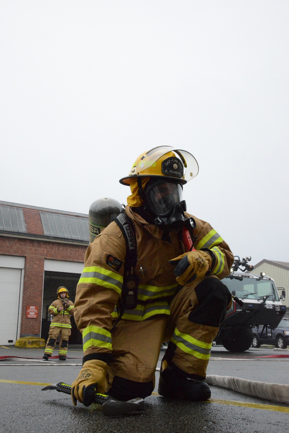 Firefighter exercise 424th Air Base Squadron