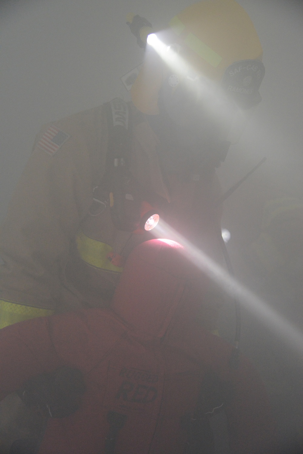 Firefighter exercise 424th Air Base Squadron