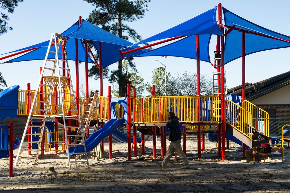 Playground construction comes full swing