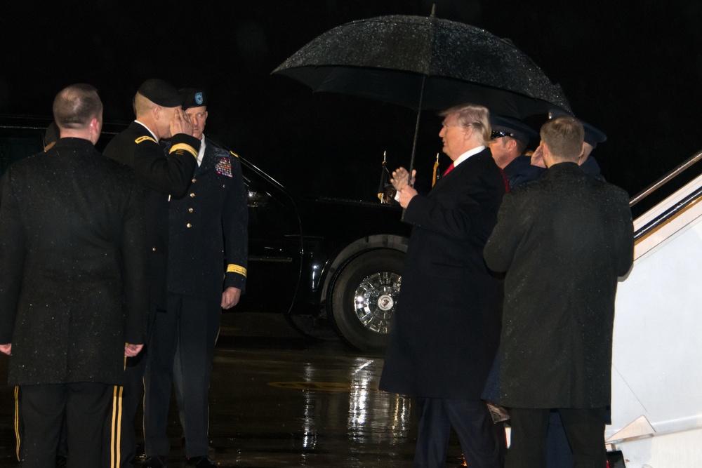President Trump arrives at Dobbins