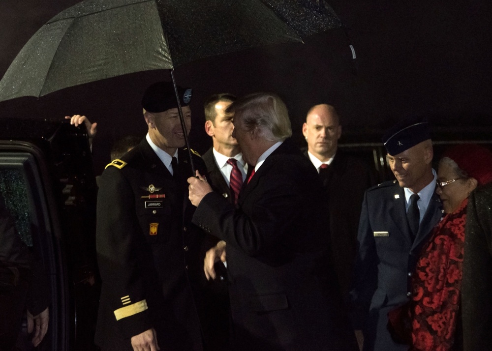 President Trump arrives at Dobbins