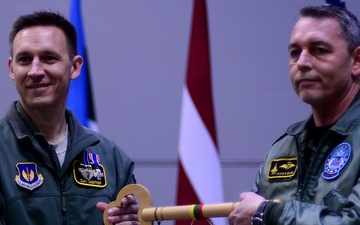 U.S. Air Force transfers control of NATO Baltic Air Police mission to Denmark