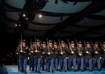 Secretary of the Army Dr. Mark T. Esper attends an Army Full Honors Arrival Ceremony