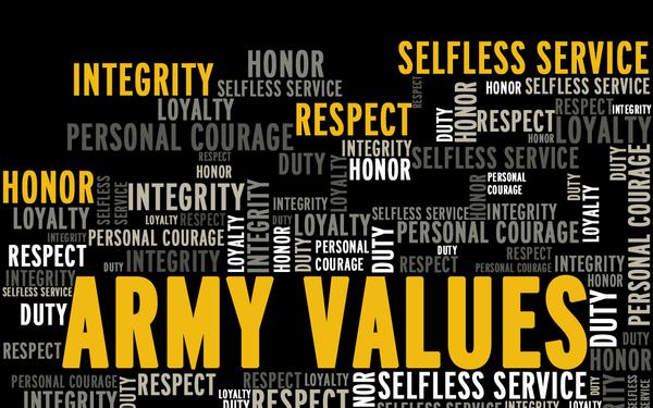Army Values begin with loyalty, sustain readiness mission