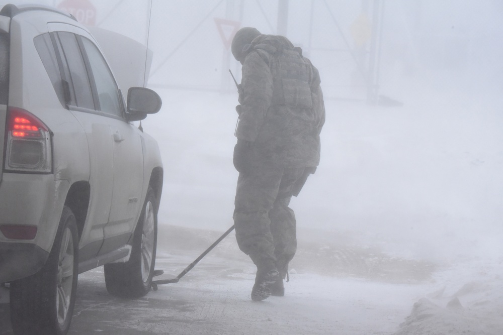 119th Security Forces maintains standards through adverse weather conditions